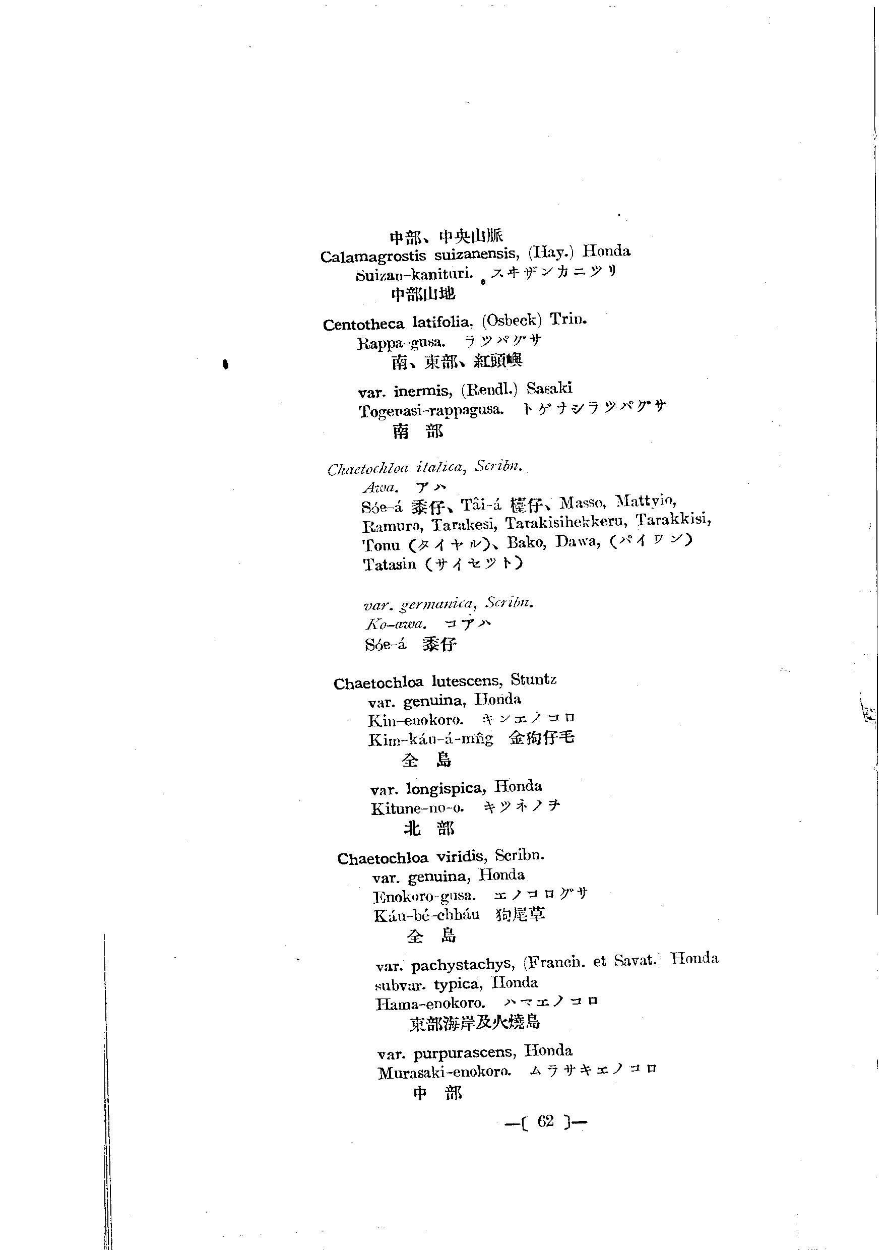 台灣植物名彙(List of Plants of Formosa)  第106頁