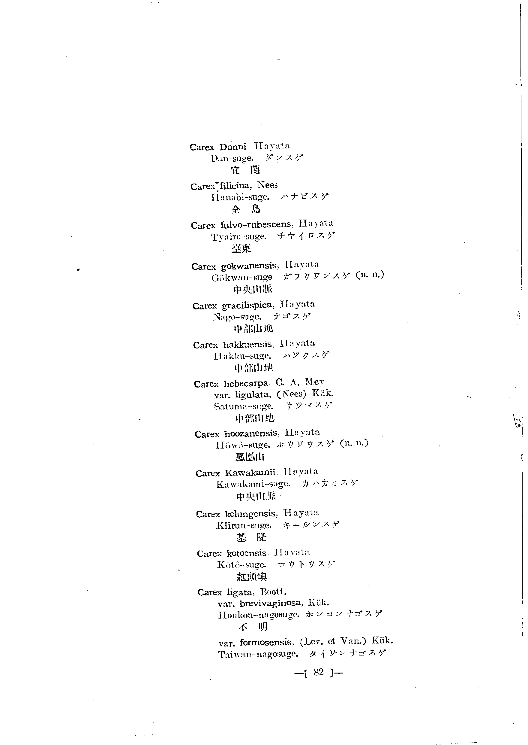 台灣植物名彙(List of Plants of Formosa)  第126頁