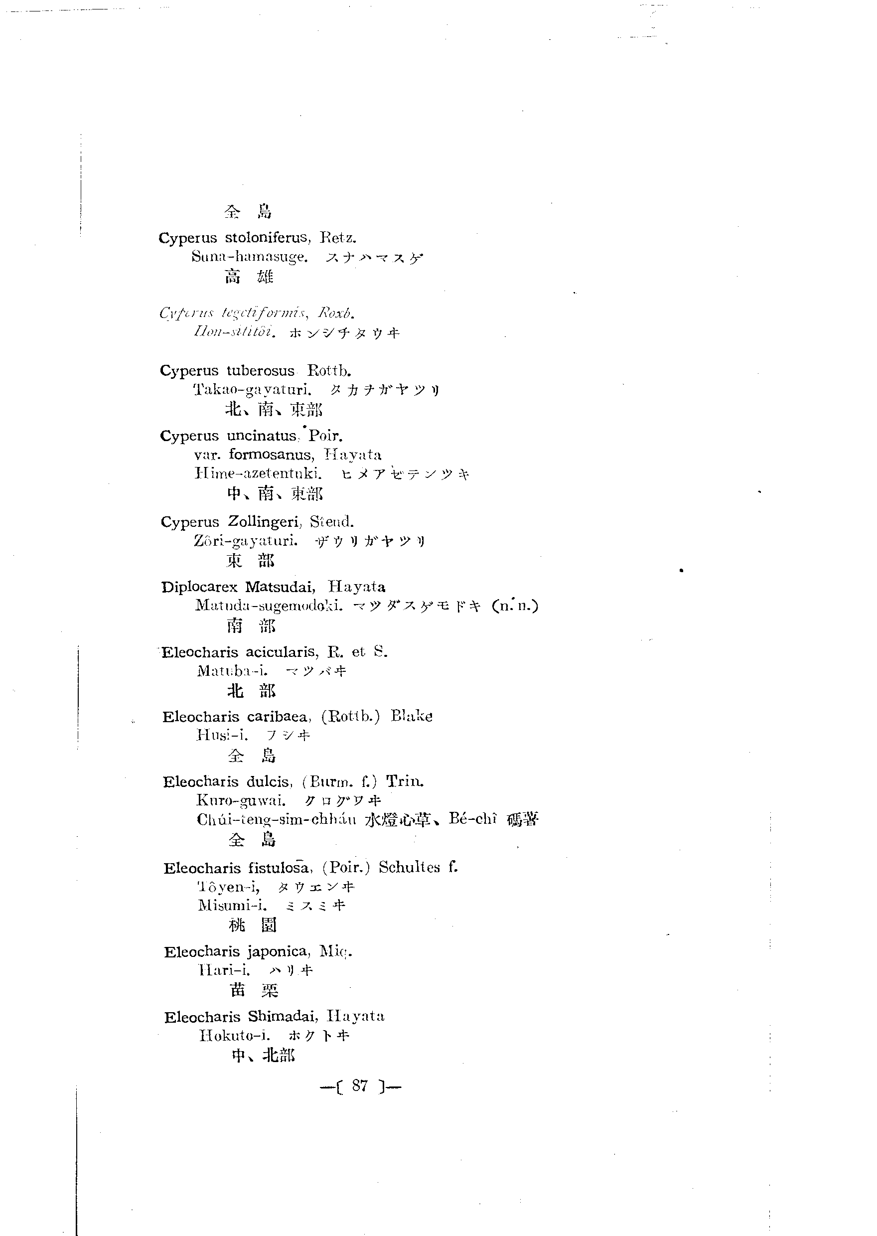 台灣植物名彙(List of Plants of Formosa)  第131頁