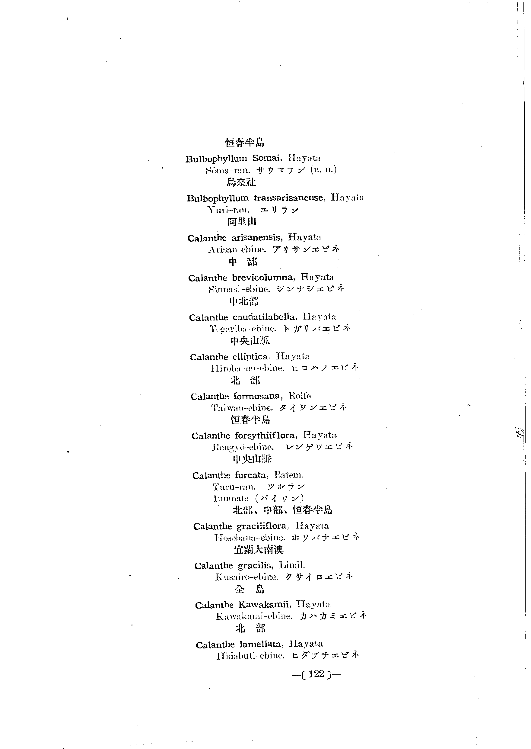 台灣植物名彙(List of Plants of Formosa)  第166頁