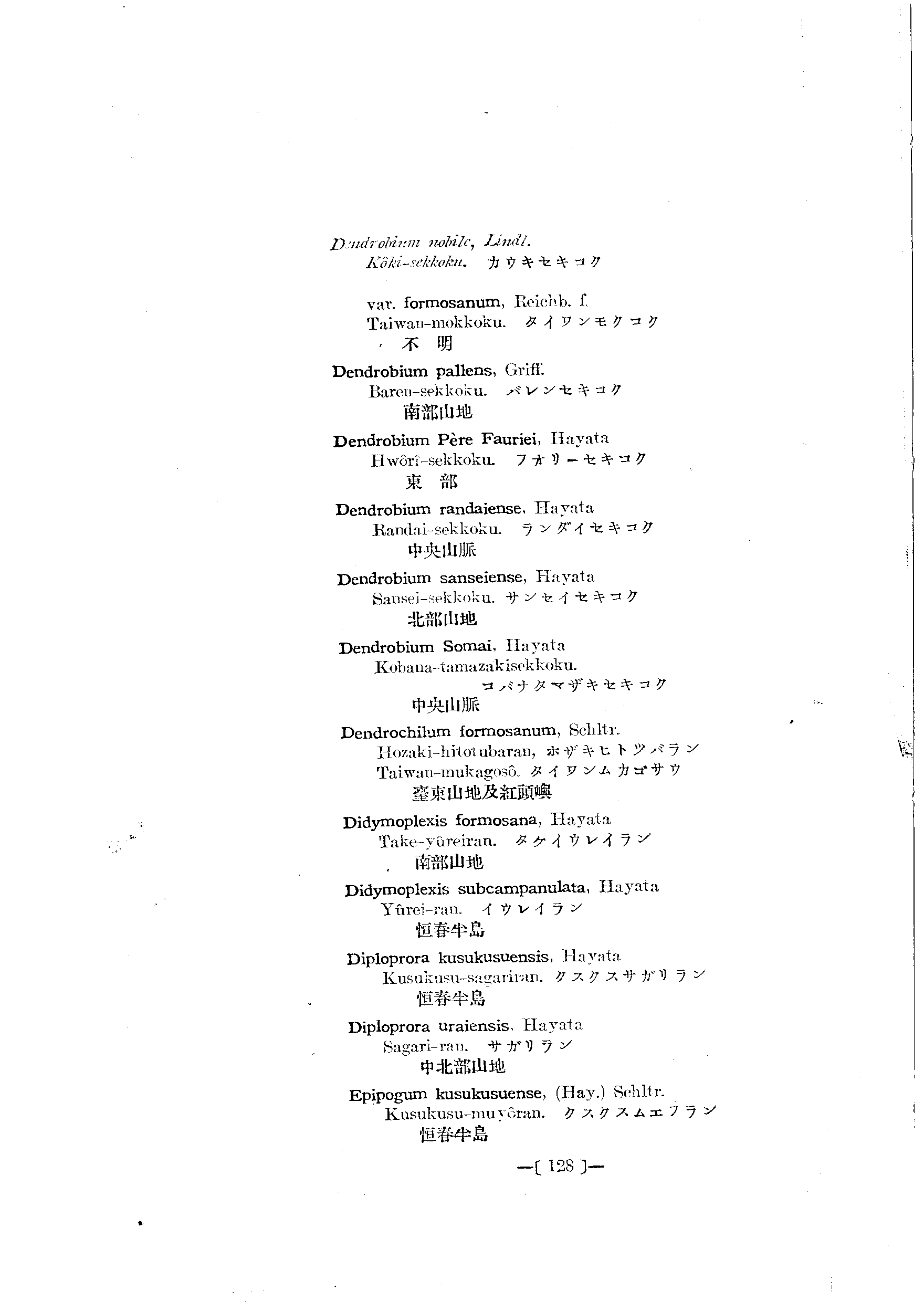 台灣植物名彙(List of Plants of Formosa)  第172頁