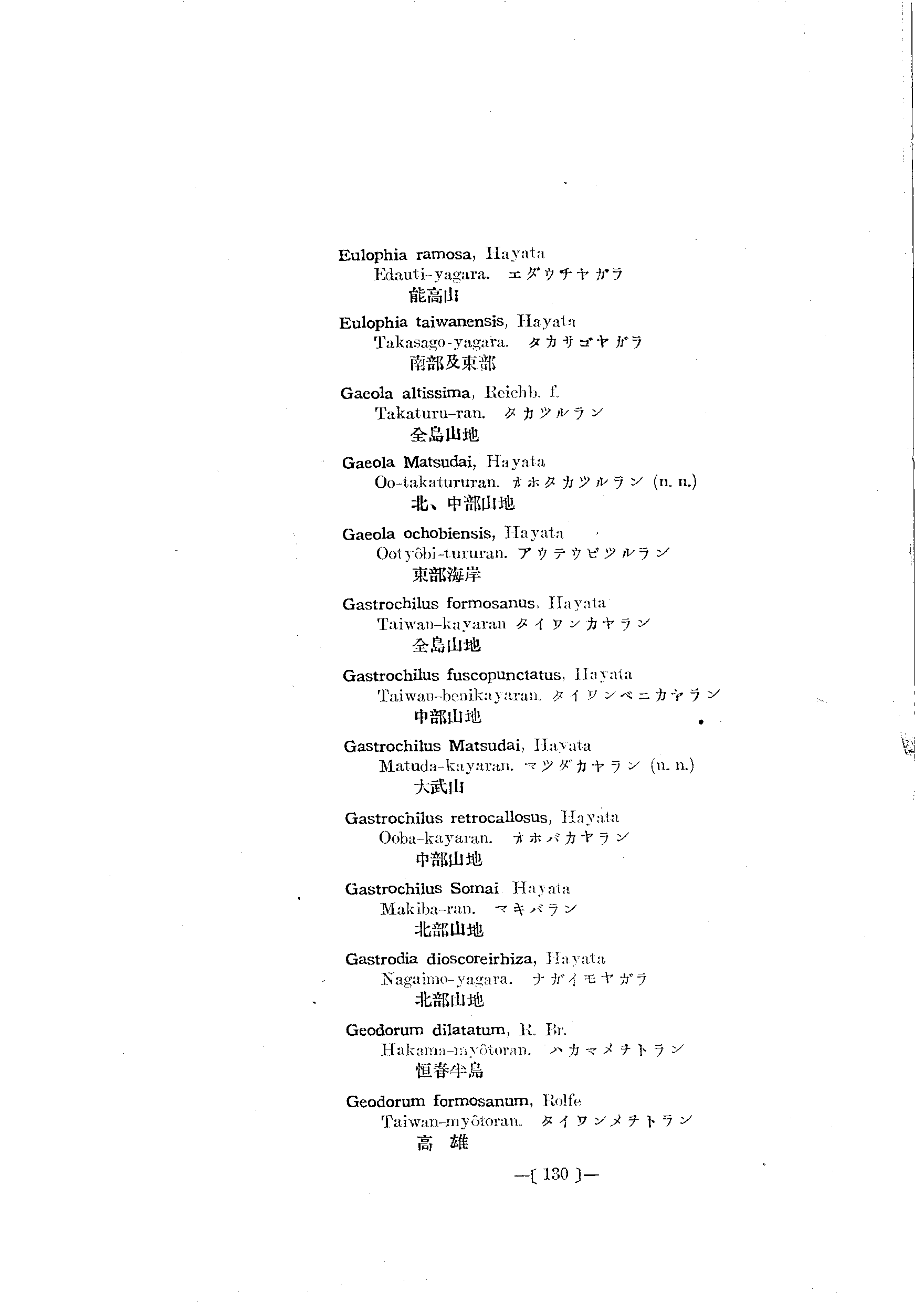 台灣植物名彙(List of Plants of Formosa)  第174頁