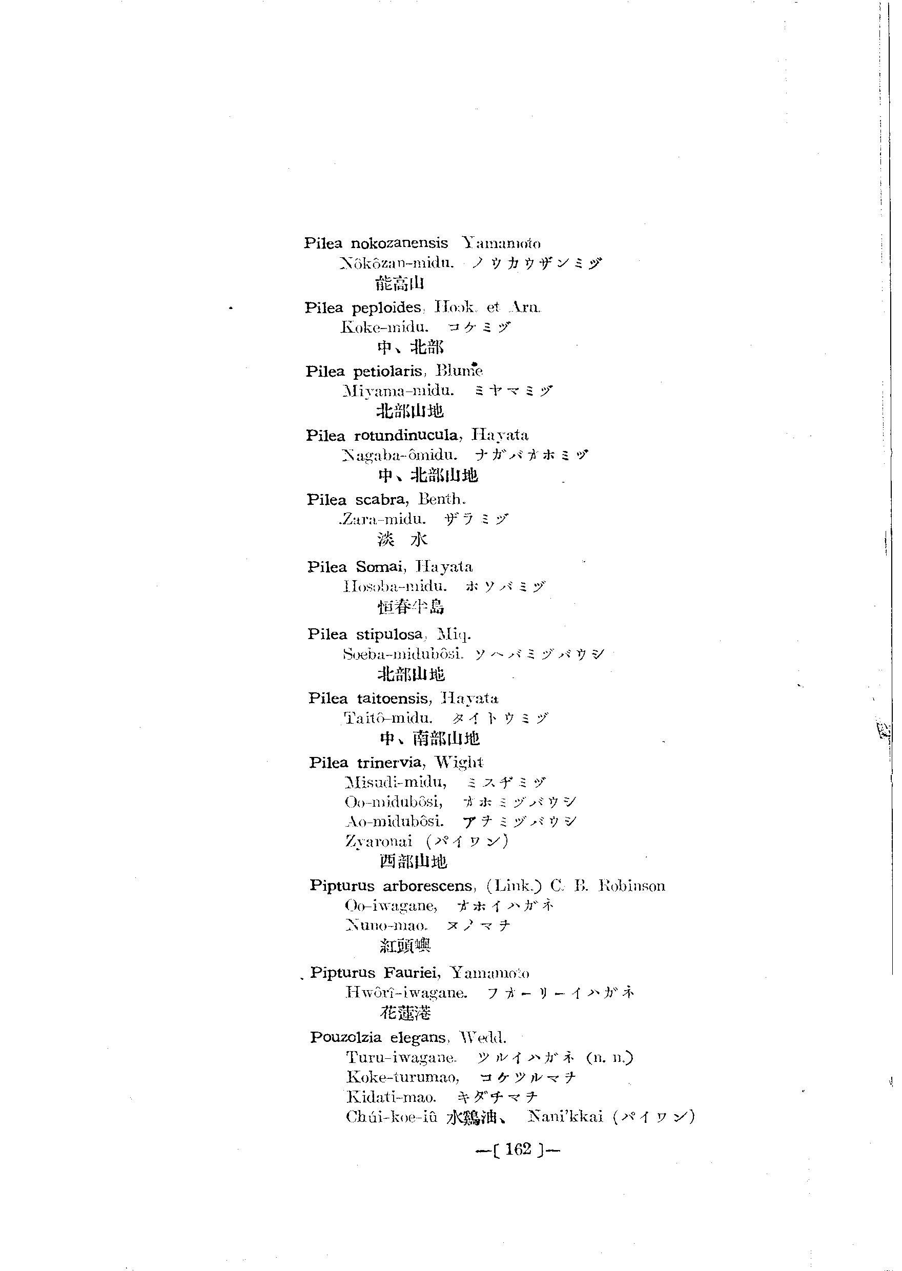 台灣植物名彙(List of Plants of Formosa)  第206頁