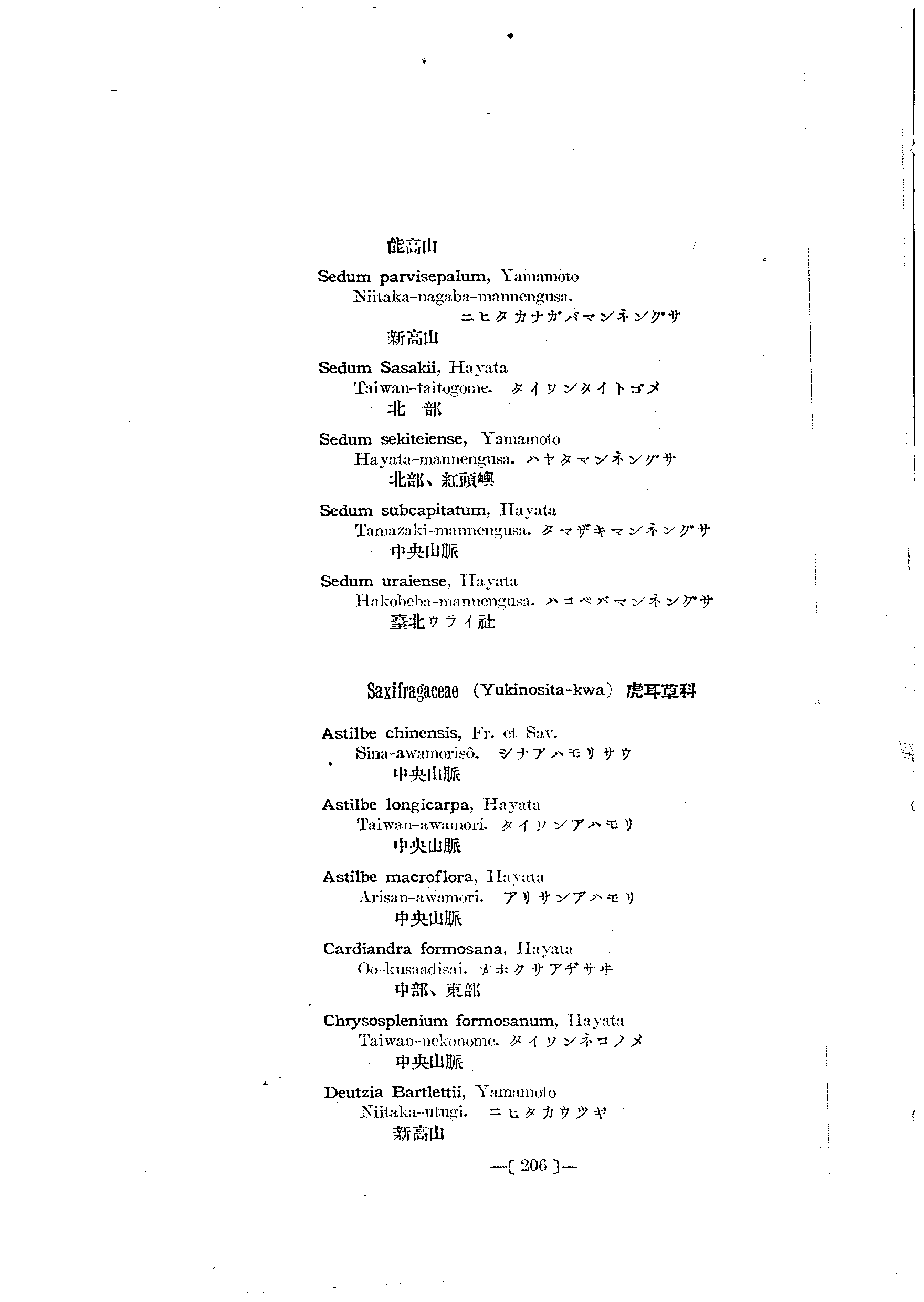 台灣植物名彙(List of Plants of Formosa)  第250頁