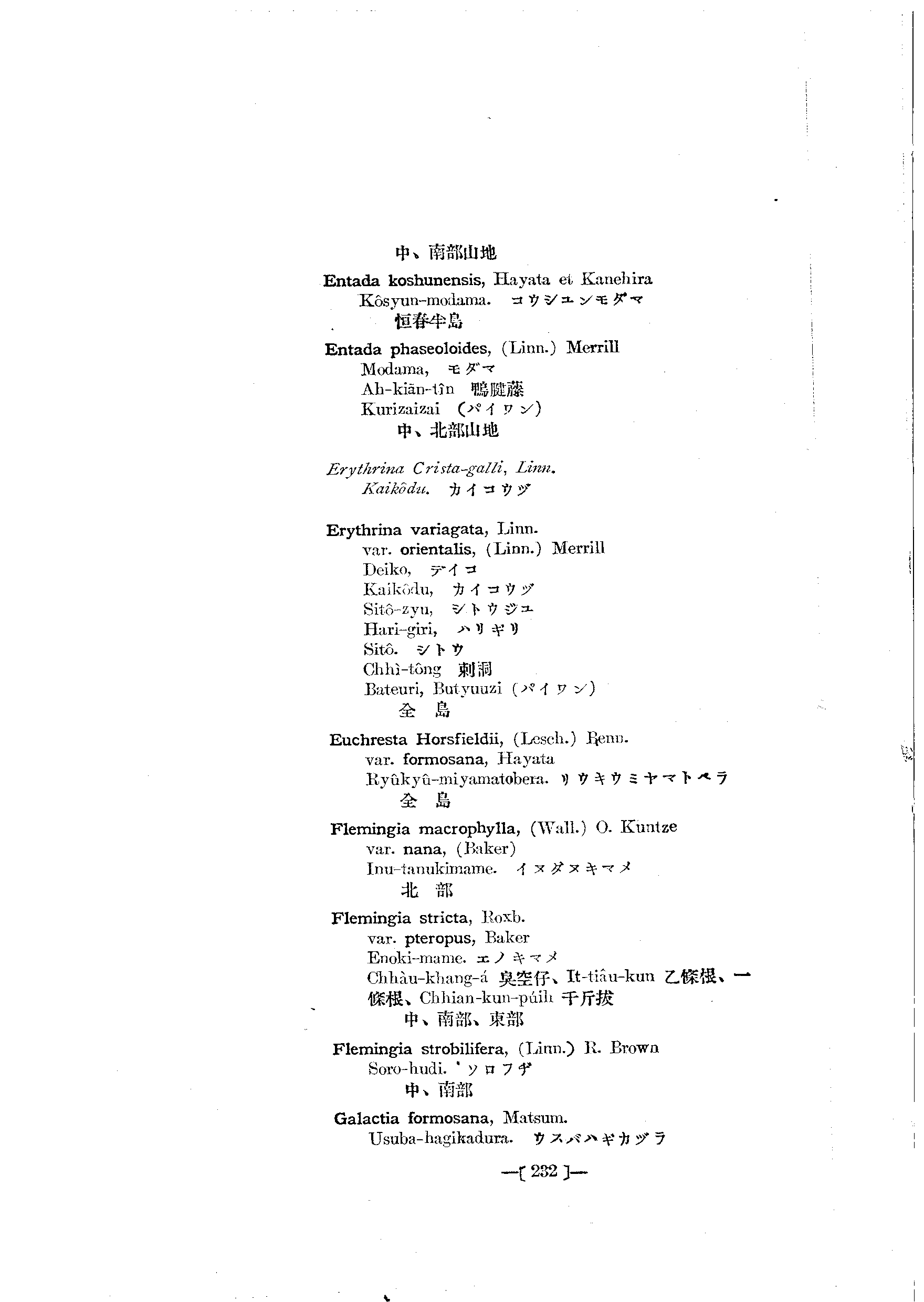 台灣植物名彙(List of Plants of Formosa)  第276頁