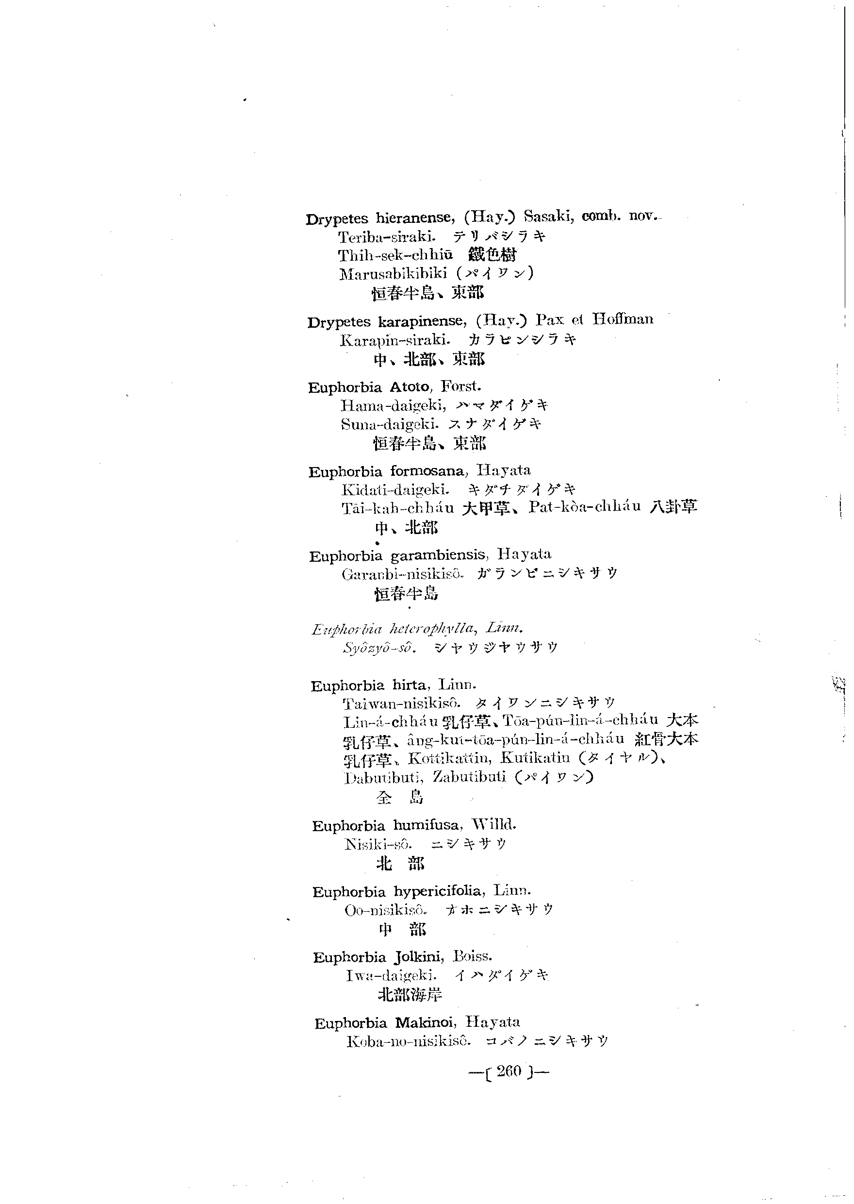 台灣植物名彙(List of Plants of Formosa)  第304頁